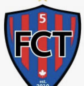 FCT sports team shield logo with red and blue stripes.