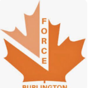 Orange maple leaf logo with 'FORCE' and 'BURLINGTON' text.