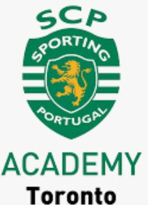 Logo of Sporting Portugal Academy with a green lion emblem.