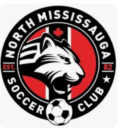 Emblem of North Mississauga Soccer Club with a wolf and soccer ball.