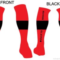 Heavens Eleven Red and Black Socks